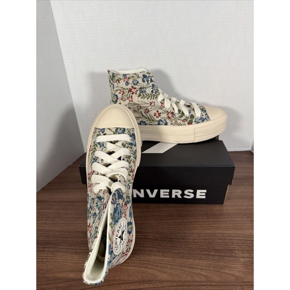 Converse Womens Sneakers Chuck Taylor Lift Platform Floral Tapestry A11992C Sz7W - Picture 2 of 7